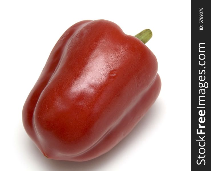 Red bell pepper isolated on white. Red bell pepper isolated on white