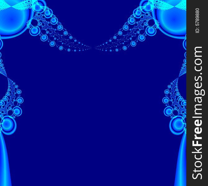 Light Blue Swirls and loops on midnight blue background Abstract Design. Light Blue Swirls and loops on midnight blue background Abstract Design.