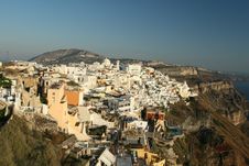 Santorini Hilltop Village Stock Photos Santorini Hilltop Village Stock Photos