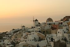Sunset Over Greek Village Stock Photography Sunset Over Greek Village Stock Photography