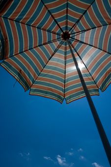 Beach Umbrella And Sky Stock Image Beach Umbrella And Sky Stock Image