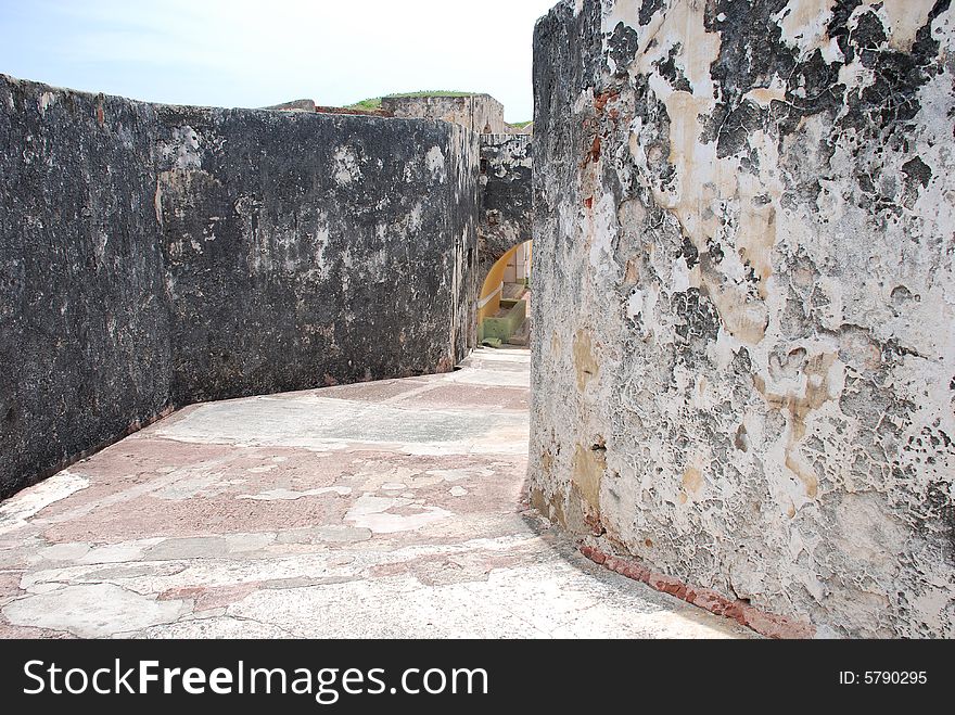 Old Historic Fort In The City Of Old San Juan.  Located In Puerto Rico. Shot taken while on vacation last summer. Old Historic Fort In The City Of Old San Juan.  Located In Puerto Rico. Shot taken while on vacation last summer.