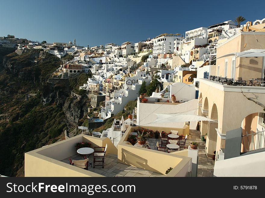 Famous Fira in Santorini