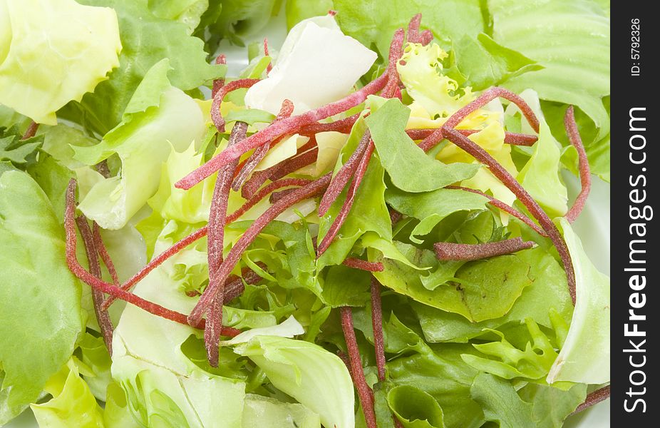 Lettuce green salad - healthy eating - vegetables - close up