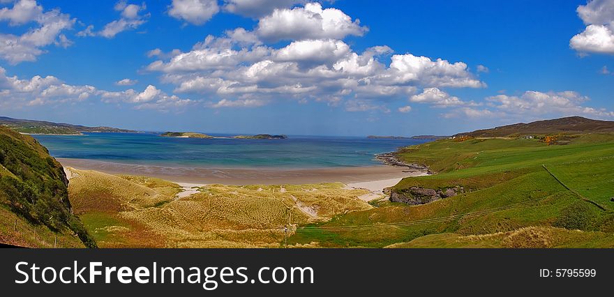 Landscape in Scotland with sea view. Landscape in Scotland with sea view