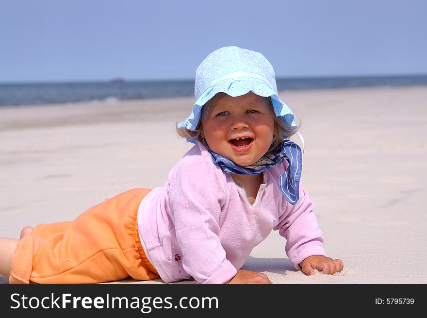 Baby on beach