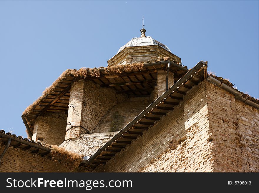 This is a roof of an old church. This is a roof of an old church