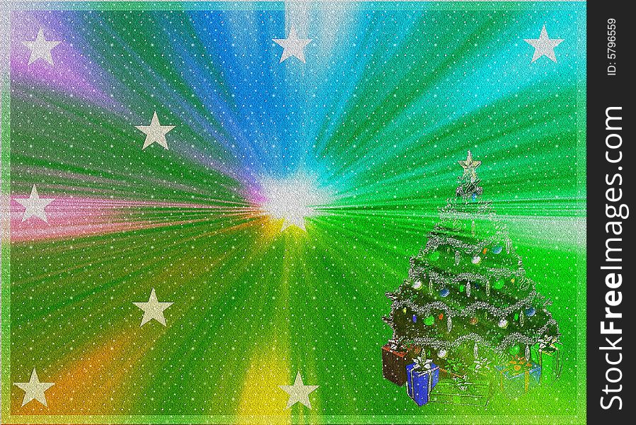 A background in green for Christmas cards