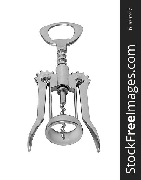 Isolated corkscrew on white background