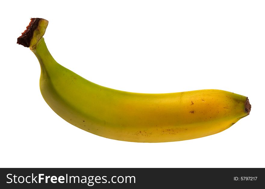 Banana with clipping path, so you can easily cut out and place over the top of a design. Banana with clipping path, so you can easily cut out and place over the top of a design.