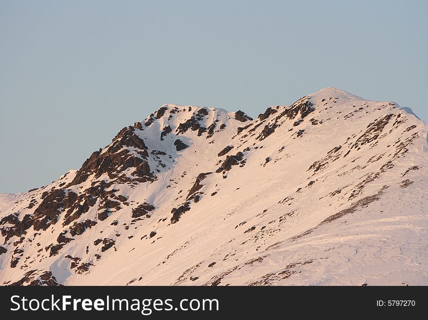 Mountain landscape; Sunset at Balea, Fagarasi mountains, in Romania. Mountain landscape; Sunset at Balea, Fagarasi mountains, in Romania.