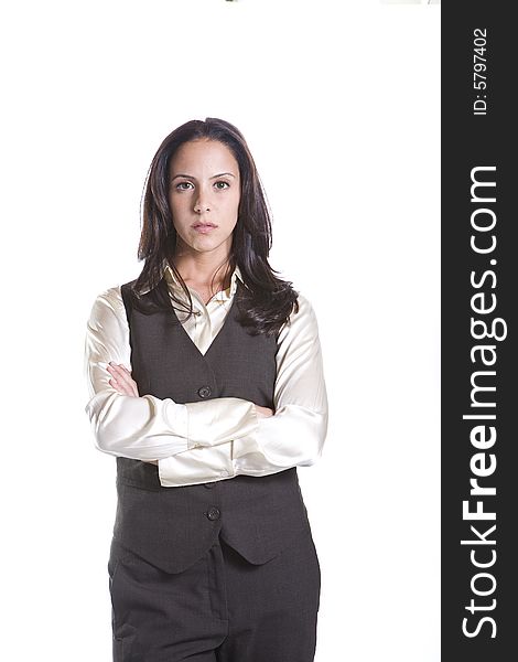 Attractive female executive in business appropriate pose
