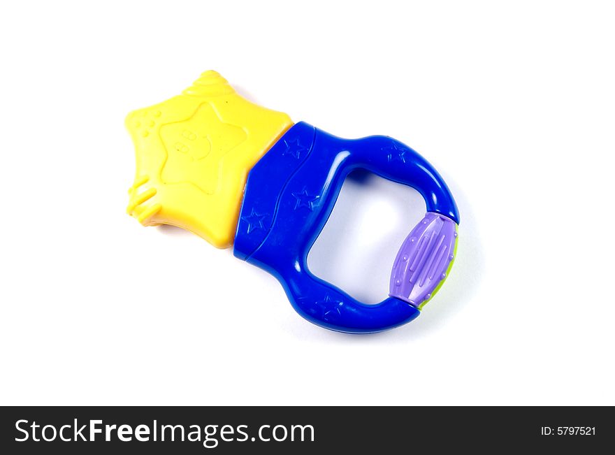 A photograph of a star child's toy against a white background
