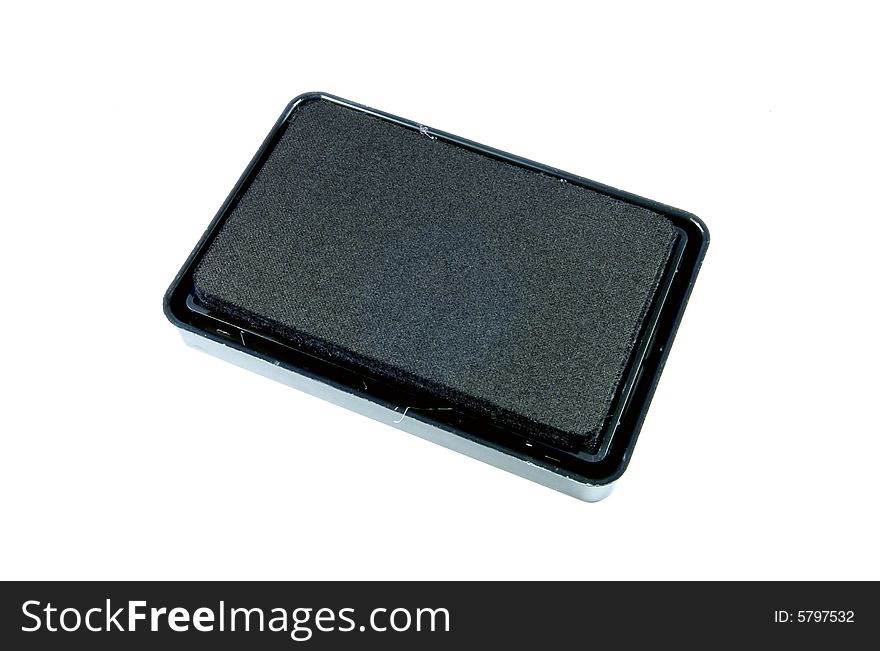 A photograph of an ink pad against a white background