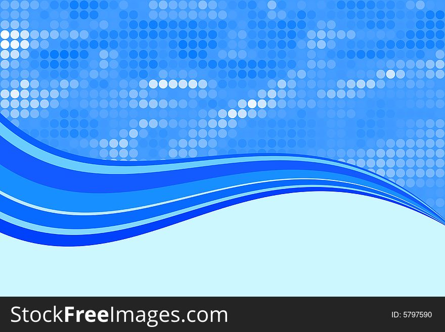 Vector illustration of abstract blue