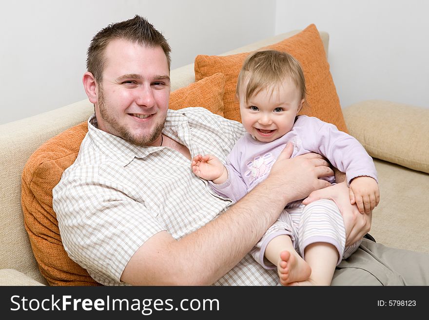 Happy family on white background. Happy family on white background