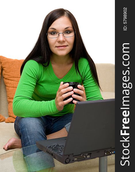 Woman with laptop