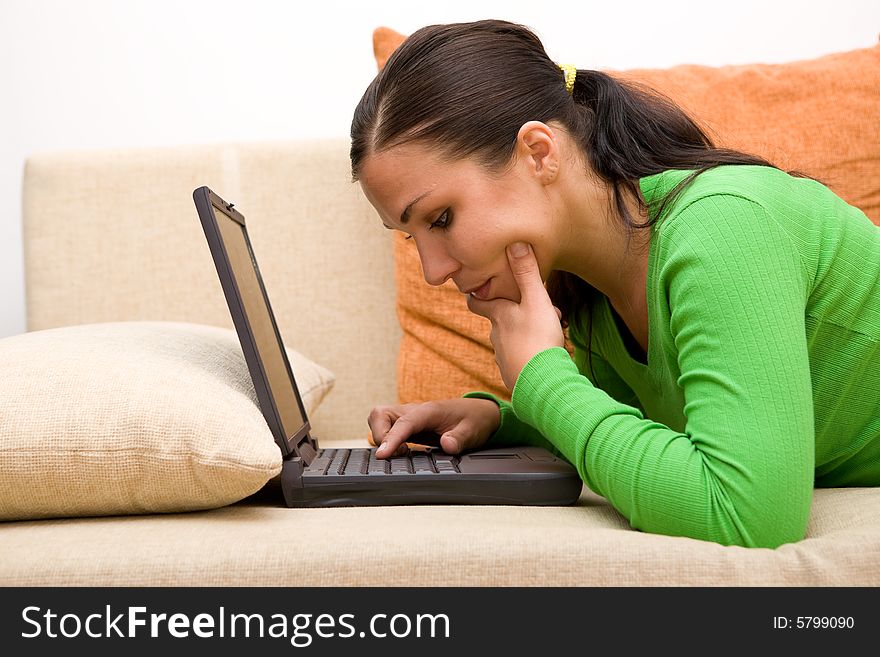 Woman with laptop