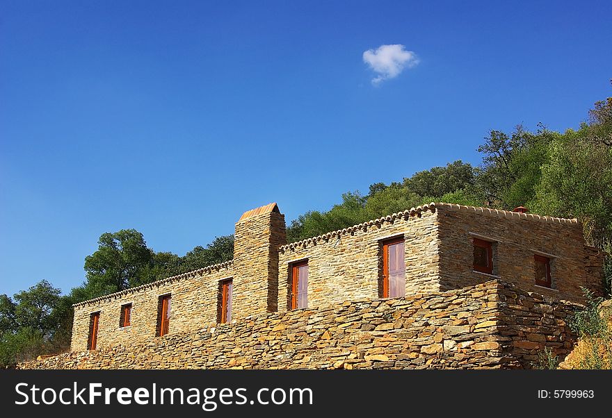 Portuguese traditional house in rocks. Portuguese traditional house in rocks.