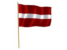 Latvian Silk Flag Royalty Free Stock Images