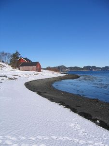 Winter Bay Royalty Free Stock Image Winter Bay Royalty Free Stock Image