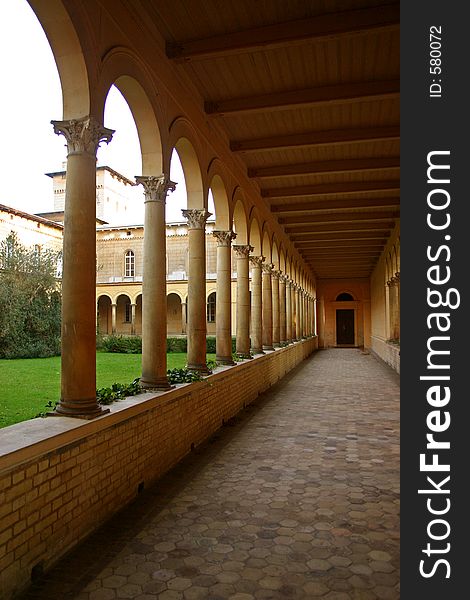 Renaissance building with columns. Renaissance building with columns