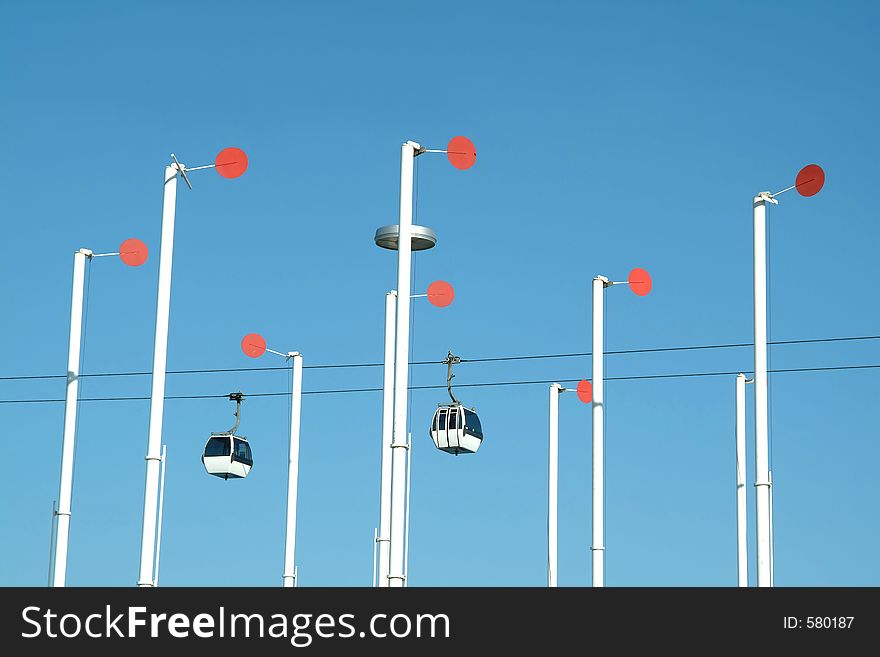 Cable car and sky