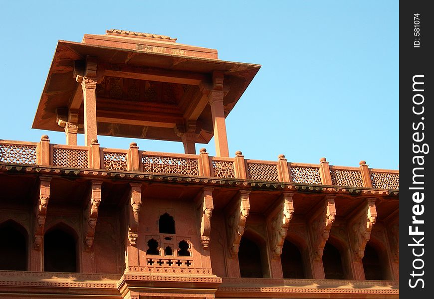 The Red Fort in Agra in India, residency of the Mughal. The Red Fort in Agra in India, residency of the Mughal.