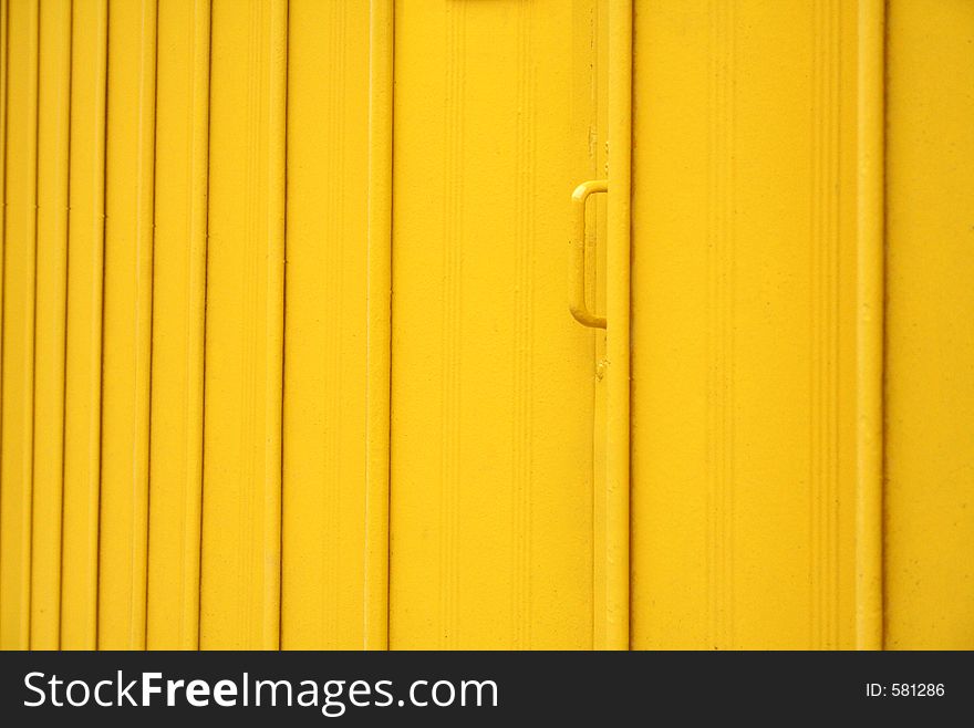 Image of a bright yellow door for colored backgrounds