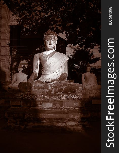 Buddha found at Wat Yai Chai Mongkol, Ayutthaya, Thailand. Buddha found at Wat Yai Chai Mongkol, Ayutthaya, Thailand
