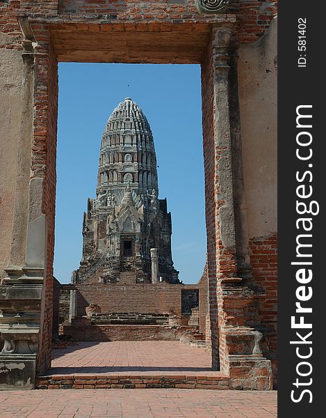 Temple Ruin Wat Rachachurana in Ayutthaya, Thailand. Temple Ruin Wat Rachachurana in Ayutthaya, Thailand