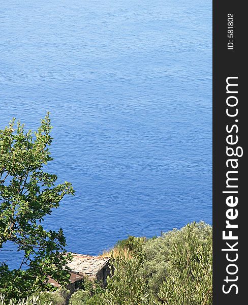 A decayed hut in the wilderness of an Italian coastline. A decayed hut in the wilderness of an Italian coastline