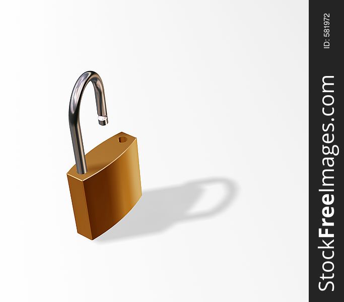 3D render of padlock