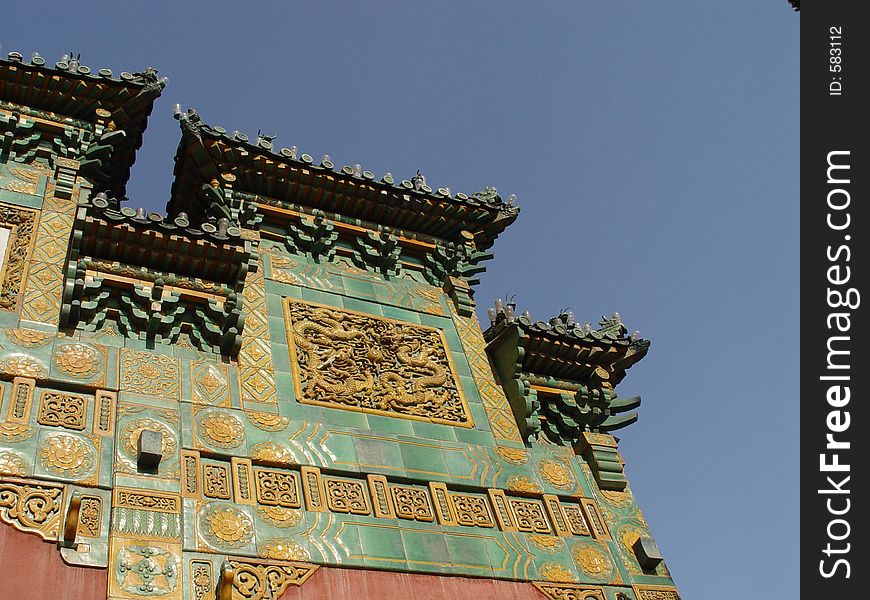 Colourfull details on Beijing Shrine