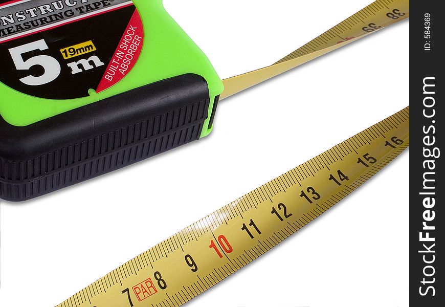 Measuring tape in white background
