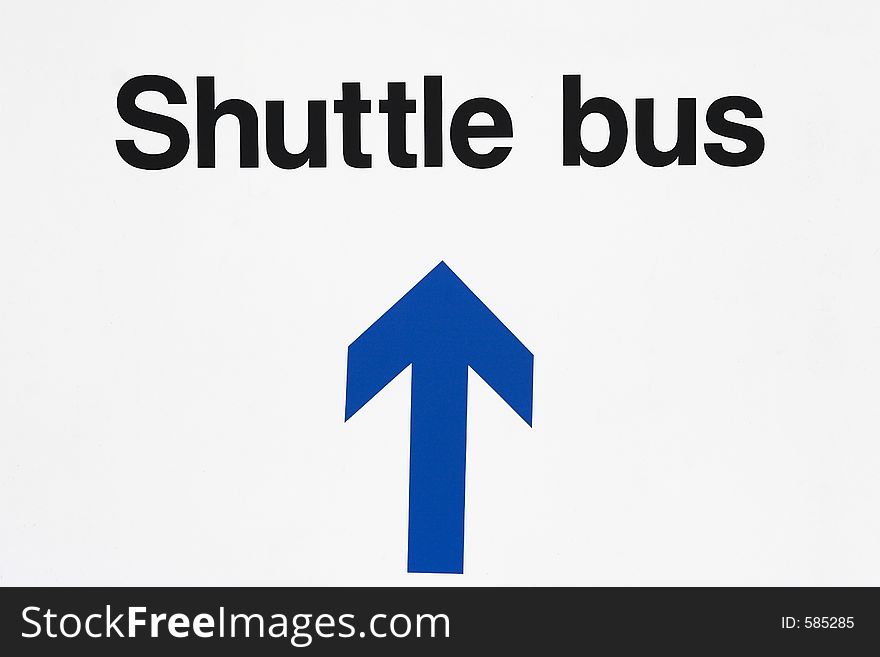 Sign Shuttle Bus