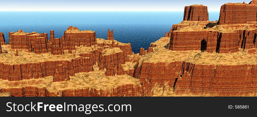 This is canyon landscape. This is canyon landscape.