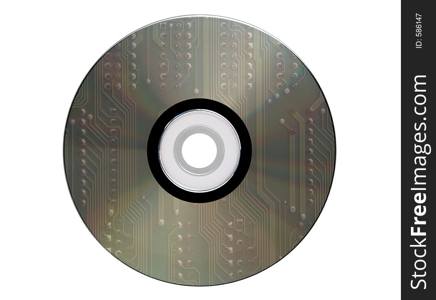 Cdrom made from an electronic scheme isolated