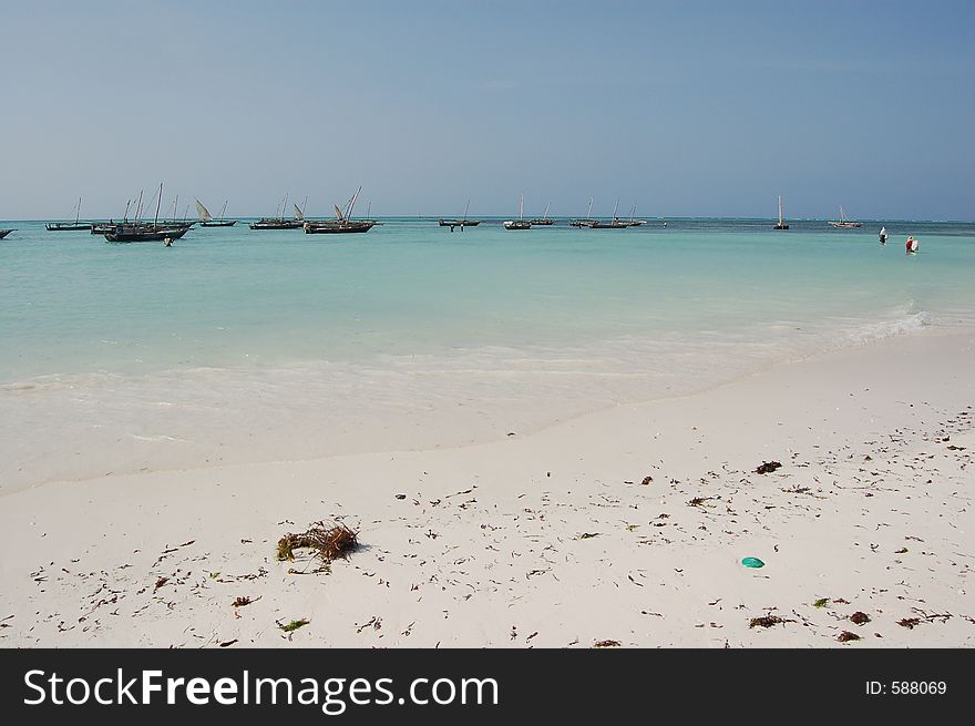 Nungwe Beach, Zanzibar, Tanzania. Nungwe Beach, Zanzibar, Tanzania