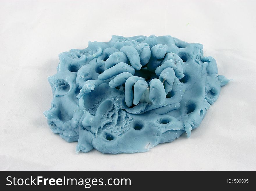 A childs creation with playdough. A childs creation with playdough