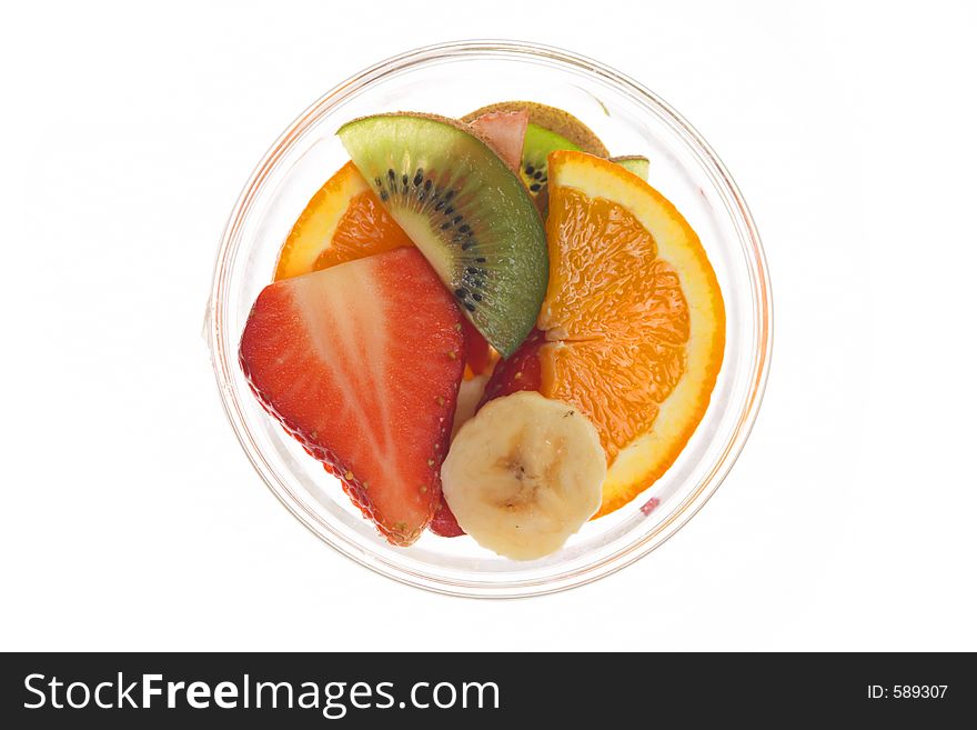 A small bowl of fruit. A small bowl of fruit