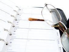 Notebook And Glasses Stock Photography Notebook And Glasses Stock Photography