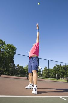 Man On Tennis Court Playing Tennis Royalty Free Stock Image Man On Tennis Court Playing Tennis Royalty Free Stock Image