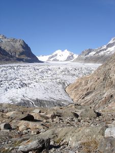 Aletsch Glacier Switzerland Royalty Free Stock Photography