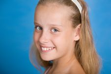 Close-up Face Portrait Of Young Girl Stock Photo Close-up Face Portrait Of Young Girl Stock Photo