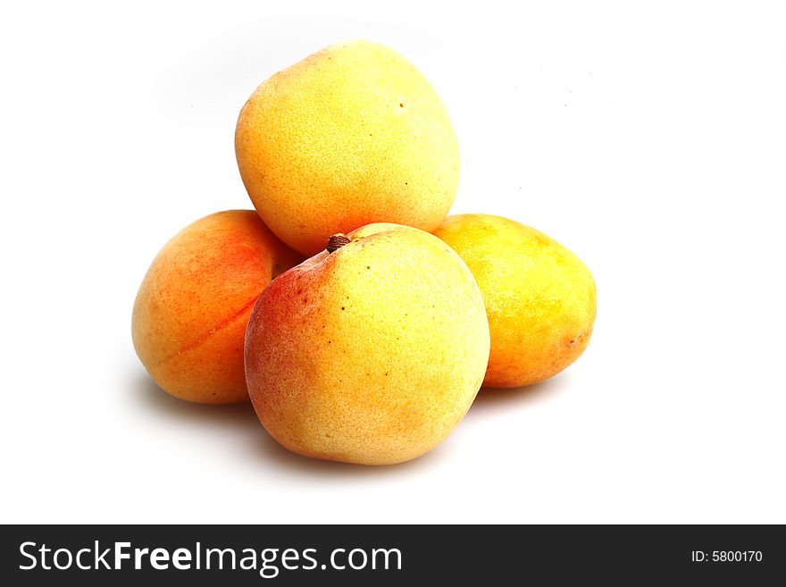 Fresh ripe appetite yellow apricots just from the tree