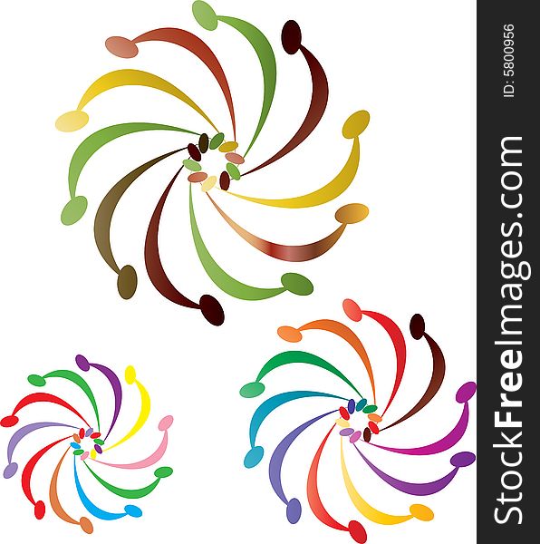 Vector art image and it has multicolor with white background.
