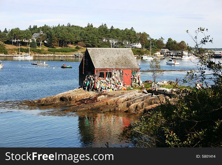 Crab shack on a New England inlet