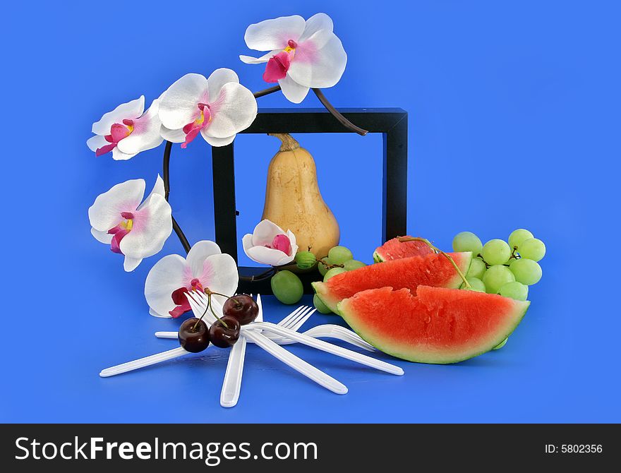 Orchid And Fruit