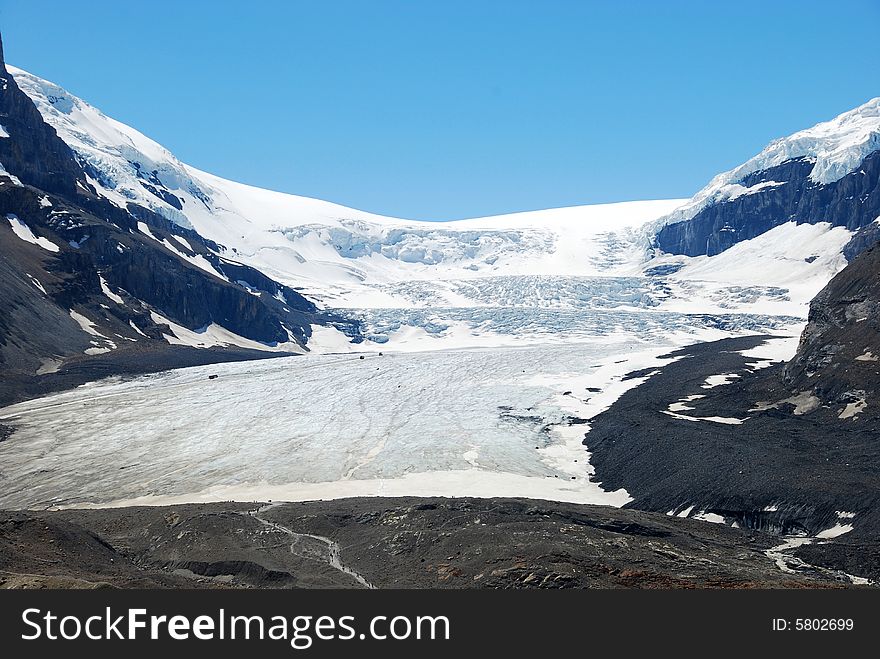 Columbia Glacier in Rockies Icefield National Park